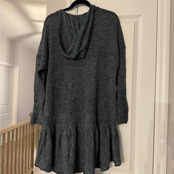 Free People Pullover Sweater Dress - Dark Teal, Cozy & Chic - Alpaca - Size XS - Picture 2 of 5